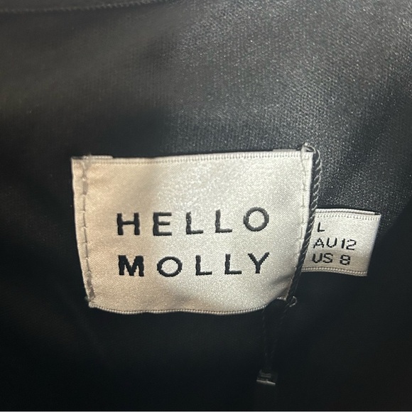 HELLO MOLLY Black Mesh Sweetheart Neckline Ruffle Hem Off Shoulder Mini Dress - Picture 10 of 15